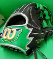 Wilson Softball Infield Glove Right-handed Black x Green 7 in WANNABE HERO MINT
