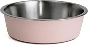 WagTime Small Pink Stainless Steel Dog Bowl - Durable and Easy to Clean, Variety of Sizes and Colours, Non-Slip Base - Ideal for Serving Food and Water to Your Pet