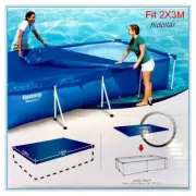 SQUARE POOL COVER 304X205CM FOR 3X2M SWIMMING POOL 58106 DUSTPROOF RAINPROOF