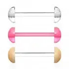 No-Ceum Tongue Bar Retainer with Half Ball Piercing Bioflex
