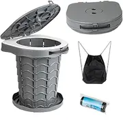 Portable Camping Toilet - Portable Mobile Toilet,Retractable Potty with Adjustable Height Outdoor Camping Stool for Car, Boa,t Beach Hiking Long Trips Trucks Fishing