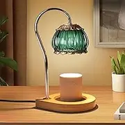 Candle Warmer Lamp with Timer Dimmer,Heat Adjustable,Wax Melt Warmer with 2 Bulbs,Home Decor Beside Lamp Gifts for Jar Candles,Scented Candles,Home Decoration (Retro Green)