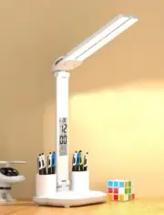Desk Lamp Touch Stepless Dimmable Pen Holder Study Reading Light Bedside Lamp