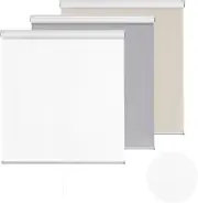 Cordless Window Blinds Roller Shades Blackout Thermal Insulated UV White Grey