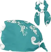 [YTYVAGT] Scrub Caps Women,Scrub Hats Suitable for Women,Floral Silhouette Dog