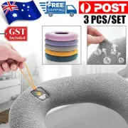 3PCS Winter Warm Soft Washable Toilet Seat Closestool Cover Cushion Warm Mat Pad