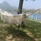 Boho Macrame Hammock Lounging Portable Hammock for Backpacking Porch Picnic