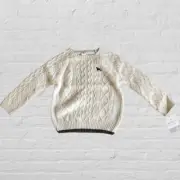 Carter’s cotton cable knit crew neck sweater