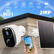 Outdoor Solar Security Camera 2MP Wireless WiFi with PIR Motion Night Vision