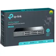 TP-Link TL-SG1024D 24-Port Gigabit Desktop/Rackmount Unmanaged Switch energy-efficient Supports MAC Plug play 48Gbps Switching Capacity TL-SG1024D