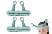 Face Wash Headband Snail Spa Hair Bands Makeup Headbands Cartoon Elastic Headband-Green