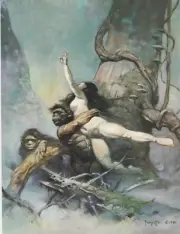 1985 full Color Plate "Captive Princess" by Frank Frazetta Fantastic GGA Print