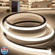 VOEWT LED Strip Lights Neutral White 4000K,65.6ft 110-120V Neon Rope Lights,F