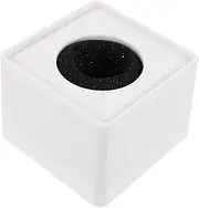 TOYANDONA Portable Abs Square Microphone Logo Flag White Interview Mic Station Display for Broadcasting Podcasting and Reporting Durable Easy to Carry Design