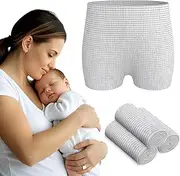 [hetaida] Postpartum Disposable Underwear, C-Section Underwear for Women, High Waist Maternity Panties, Latex-Free, Super Breathable & Soft, High Stretchable, 8 Count Grey, Grey, One Size Extra Tall