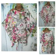 NEW WALLIS KIMONO TOP SIZE XL 18/20/22, Tropical Sequin Summer Holiday Tunic Top