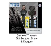 PEZ 2022 Game Of Thrones Gift Box Set (Jon Snow & Drogon) Read Description