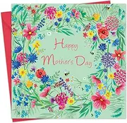 Twizler Mother's Day Card - Wildflower Floral - Happy Mothering Sunday Card for Mum Mummy