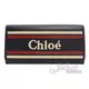 【全新現貨 補9個】茱麗葉精品 CHLOE 品牌徽章LOGO小牛皮翻蓋長夾.深藍現金價$12,800