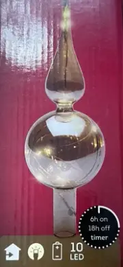 Tree Topper Anthropologie Silver Glass