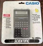 New Casio fx-250D Calculator Student Scientific 8 Digit Display NOS Japan