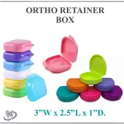12- 100 x Dental Ortho Retainer Case Denture Storage Box Mouthguard Container 1"