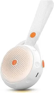 Portable Sound Machine Baby, elesories USB Rechargeable Travel Baby Sound Machine with Nursery Night Light,12 Soothing Sounds,Child Lock, White Noise Machine Baby for Adults Kids Baby Sleeping