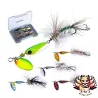 NEW Goture Dry Fly Spinnerbait Complete Fly 5 Pieces with Spinner Blades Storage