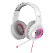 G4 Pro USB Gaming Headset Virtual 7.1 Surround Sound Super Bass Hifi Stereo Headphone With Mic PINKWHITE COLOR
