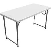 Lifetime Height Adjustable Craft Camping and Utility Folding Table, 4 Foot, 4'/4