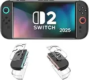 LNtech 3 in 1 Dockable Crystal Clear Cover Case Screen Protector Compatible with Nintendo Switch 2 Model 2025 and Joy-Con Controller