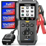 TOPDON AL500B OBD2 Code Reader, OBD2 Scanner with Full OBD2 Functions and Battery Tester with 12V Battery Tests, 12V 24V Cranking and Charging Tests, Free Software Update