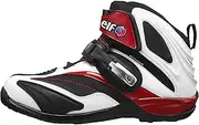 Elf Synthese 14 Motorcycle Shoes, White/Red, US Men's Size 9 (26.5 cm)