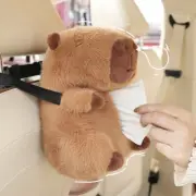 Car Tissue Box Plush Cute Cartoon Seat Back Tissue Holder Car Tissue Box