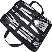 Peacafulife BBQ Grill Tools Set Grill Kit 9pcs Barbecue Accessories Stainless Steel Grill Set Heavy Duty BBQ Grilling Accessories Tools Set with Carry Case for Men Women Camping Grilling