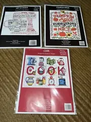 3 Imaginating Cross Stitch Kits Pumpkin Spice Let’s Bake Cook
