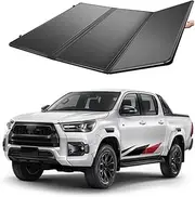 ALCYBD Wholesale Aluminum Alloy Hard Folding Truck Bed Cover Kit Hard Tri-Fold Tonneau Cover Compatible for Hilux Adventure
