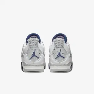 【NIKE 耐吉】AIR JORDAN 4 RETRO GS MIDNIGHT NAVY 大童鞋 女段 白色(408452-140)