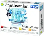 Model Works 4-Cylinder Engine Kit: Complete Set for Ages 8+ with Lights & Parts