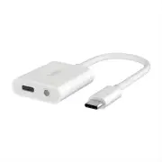 Belkin RockStar 3.5mm Audio + USB-C Charge Adapter (npa004btwh)