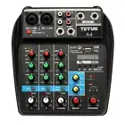 4-Channel Audio Mixer BT USB DJ Sound Mixing Console Amplifier AU SHIP