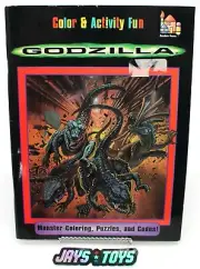 Vintage 1998 Godzilla Monster Coloring Puzzles and Codes Activity Book