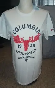 NWT Columbia Sportswear Moose Head T-Shirt "Always Outside' Unisex Sz Small