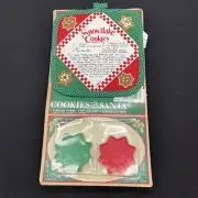 Vintage Christmas Kitchen Towel - Pot Holder - Cookie Cutters - NOS Snowflake