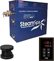 STEAMSPA 9kW Steam Sauna Generator Sentry Series 240V Steam Generator with Touch Screen, Steamhead, Built-in Steam Shower Auto Drain, ACU Quickstart Steam Bath Generator (Bronze)