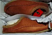 DEER STAGS Slipperooz Lil Nordic Fur Lined Mule Slippers (Chestnut, Size 7)*NEW