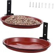 BESPORTBLE 1 Set Double Layer Multifunctional Feeding Bird Nest Water Feeder for Birds Outdoor Wall Mounted Bird Bath Bird Perch with Feeding Cup Birdfeeder Bird Feeders Bird Feeder Food Pp