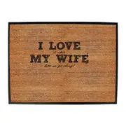 Powder Monkeez I Love It When My Wife Lets Me Go Skiing - Funny Novelty Doormat Man Cave Floor mat