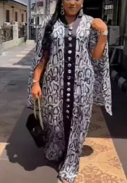 African Women Maxi Dress Cape Sleeve Kaftan Abaya Turkey Cocktail Caftan Casual