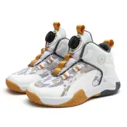 Rotating Automatic Buckle Elastic Laces Children's Basketball Shoes Br